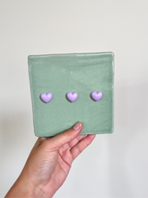 Afbeelding in Gallery-weergave laden, Tegeltje - 3D - Turquoise - Hartjes