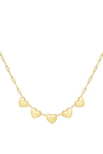 Afbeelding in Gallery-weergave laden, Ketting - Heart Studs (goud)