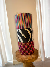 Afbeelding in Gallery-weergave laden, Lampenkap retro patroon roze rood