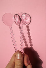 Afbeelding in Gallery-weergave laden, Glass Coffee Spoons Spiral Roze (set van twee)