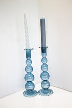 Afbeelding in Gallery-weergave laden, Glazen Kandelaar Bubble Blauw