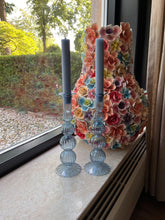 Afbeelding in Gallery-weergave laden, Glazen Kandelaar Bubble Blauw