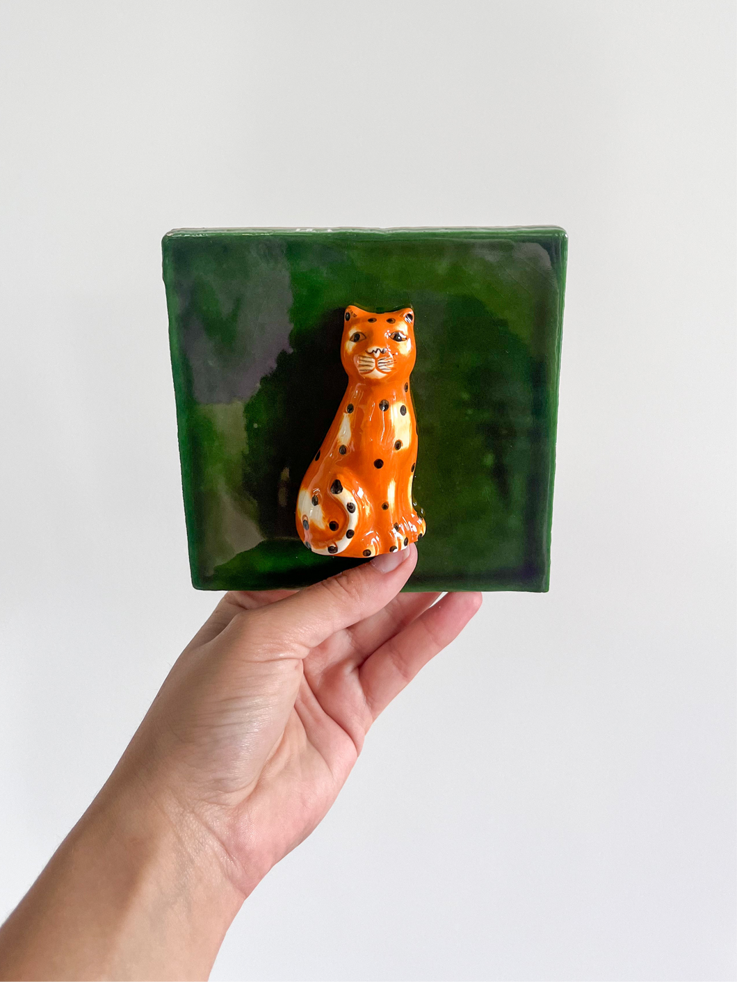 Tegeltje - 3D - Groen - Panter