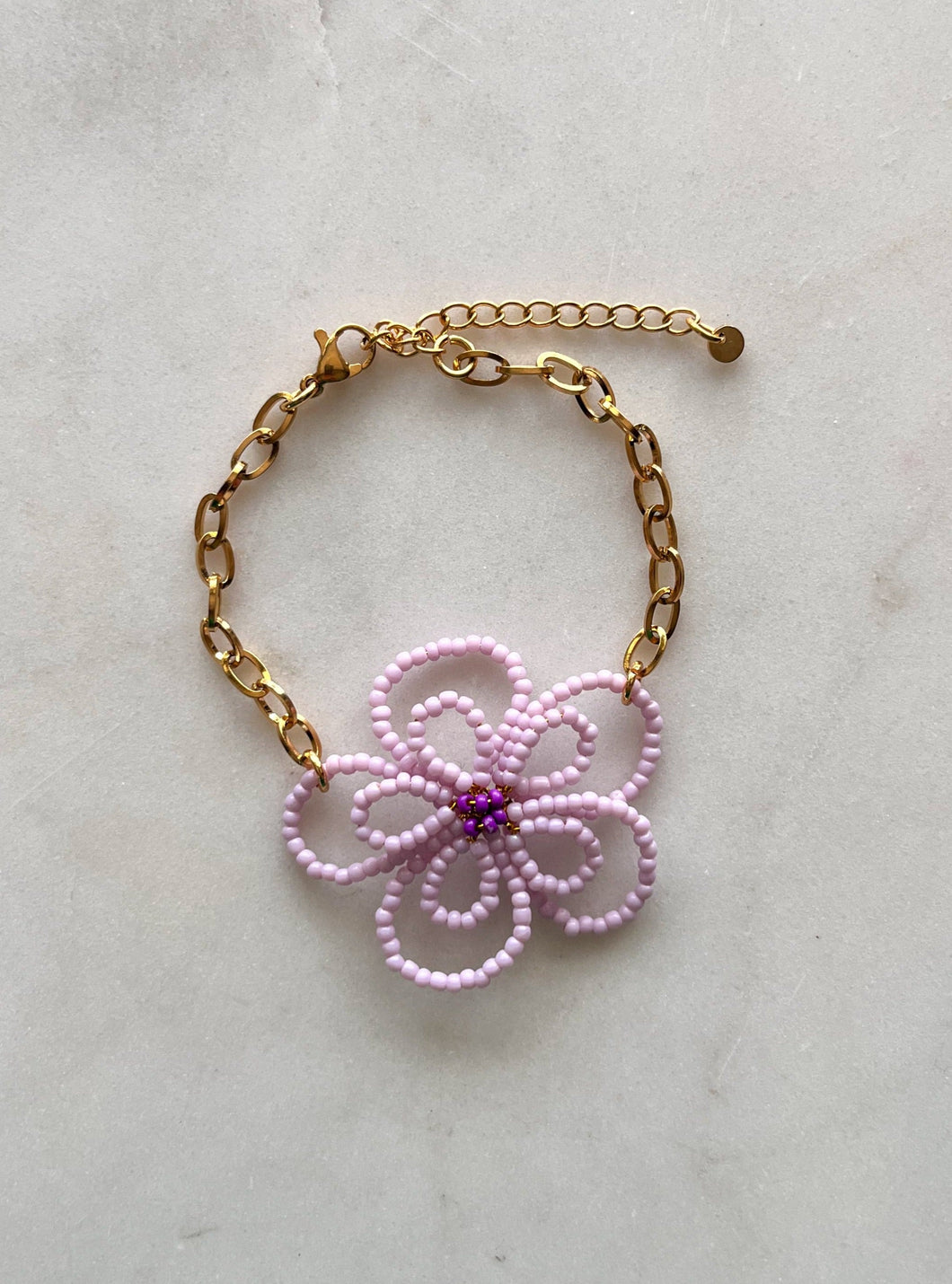 Armband - Purple flower